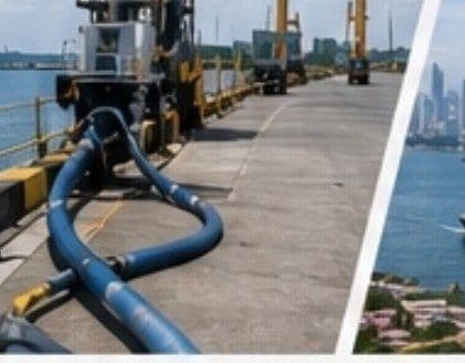 Carga de agua en el muelle